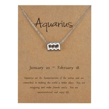New Constellation Zodiac Necklaces Jewelry for Women Antique Style Designed 12 Horoscope Taurus Aries Leo Necklaces Gifts