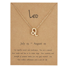 New Constellation Zodiac Necklaces Jewelry for Women Antique Style Designed 12 Horoscope Taurus Aries Leo Necklaces Gifts