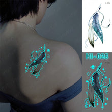 Blue Luminous Glow Tattoo Sticker Constellation Waterproof Temporary Tatoo Small Finger Wrist Fake Tatto For Body Art Women Kid