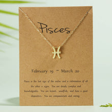 New Constellation Zodiac Necklaces Jewelry for Women Antique Style Designed 12 Horoscope Taurus Aries Leo Necklaces Gifts