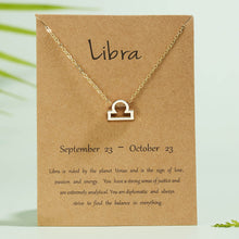 New Constellation Zodiac Necklaces Jewelry for Women Antique Style Designed 12 Horoscope Taurus Aries Leo Necklaces Gifts