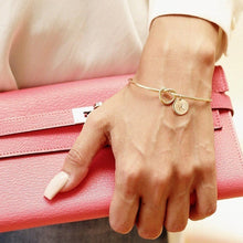 A-Z Charm Bracelets for Women Jewelry Pulseiras Initial Bracelets Bangles Open Knot Cuff Bangle Bracelets for Girlfriends