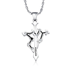 Stainless Steel Zodiac Pendant Necklace