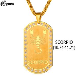 Gold Necklace Scorpio Zodiac Signs